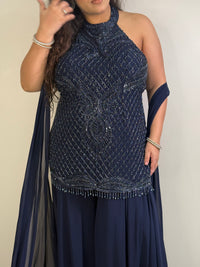 Elegant Suit with Cutdana & Pearl Sequin Detailing | Sizes Upto 44