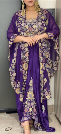 Thread Embroidered Indowestern Set – Elegant Fusion Wear