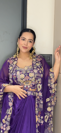 Thread Embroidered Indowestern Set – Elegant Fusion Wear