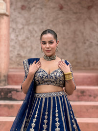 Georgette Lehenga with Dori & Sequin Work | Sizes Up to 46