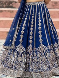 Georgette Lehenga with Dori & Sequin Work | Sizes Up to 46