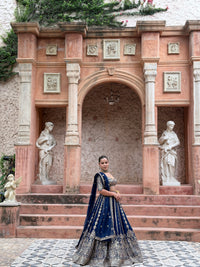 Georgette Lehenga with Dori & Sequin Work | Sizes Up to 46
