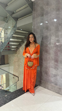 Chic Handwork Outfit with Short Jacket – Elegant Festive Set