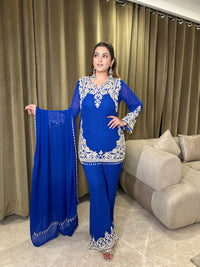 Blue Handwork Suit | Elegant Ethnic Wear for Special Occasions