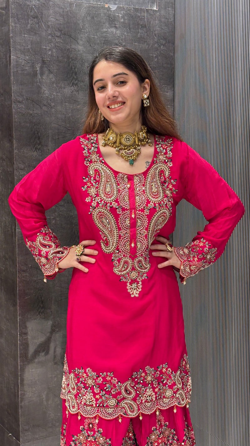 Elegant Coord Set with Intricate Kashmiri Embroidery