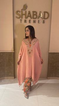 Jimmy Choo Fabric Kaftan Set with Cut Dana & Sequin Pearl Embellishments