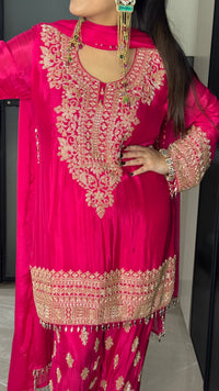 Elegant Chinon Beads Work Suit Set – Handcrafted Luxury