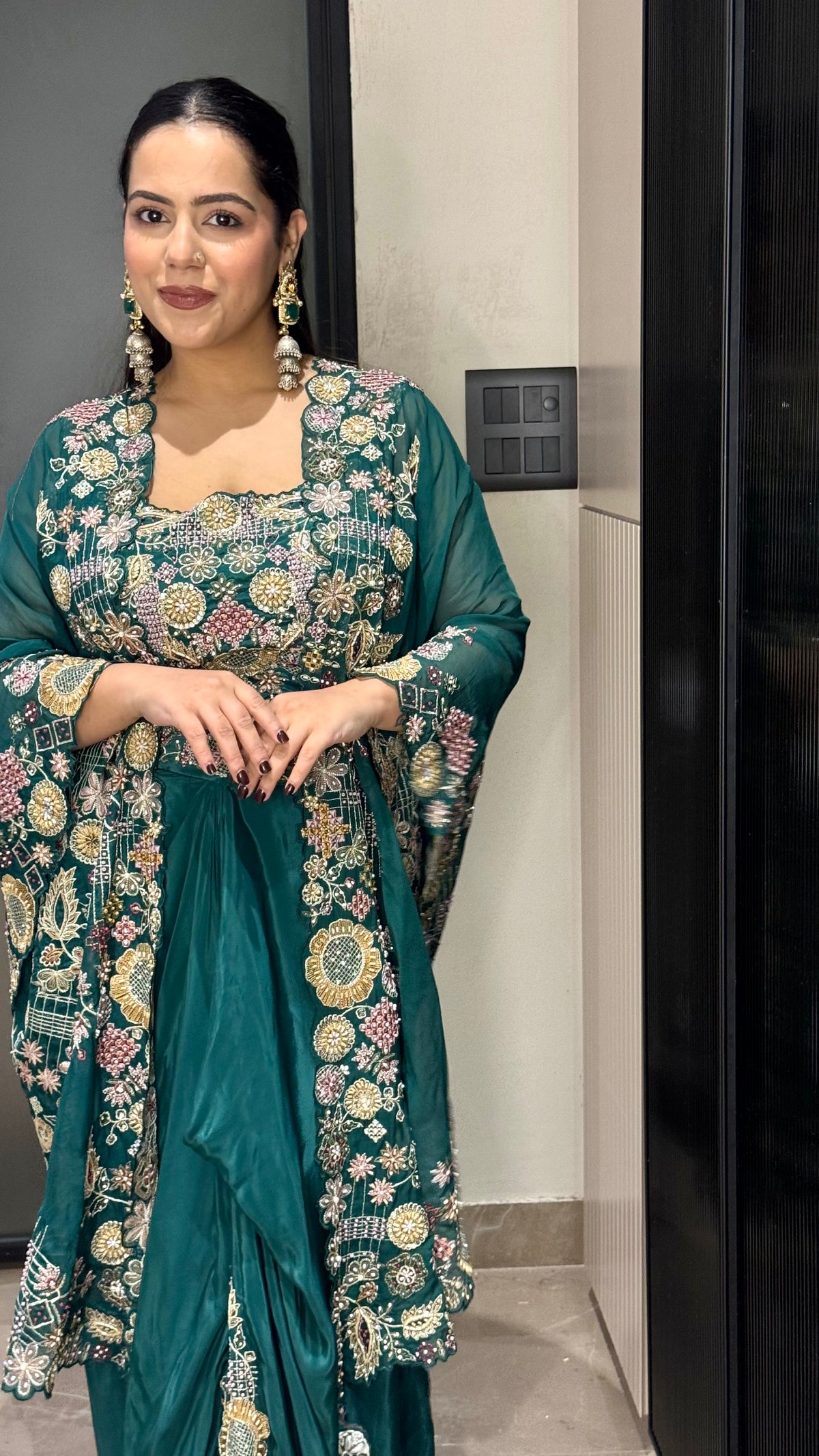Embroidered Indowestern Set – Contemporary Elegance
