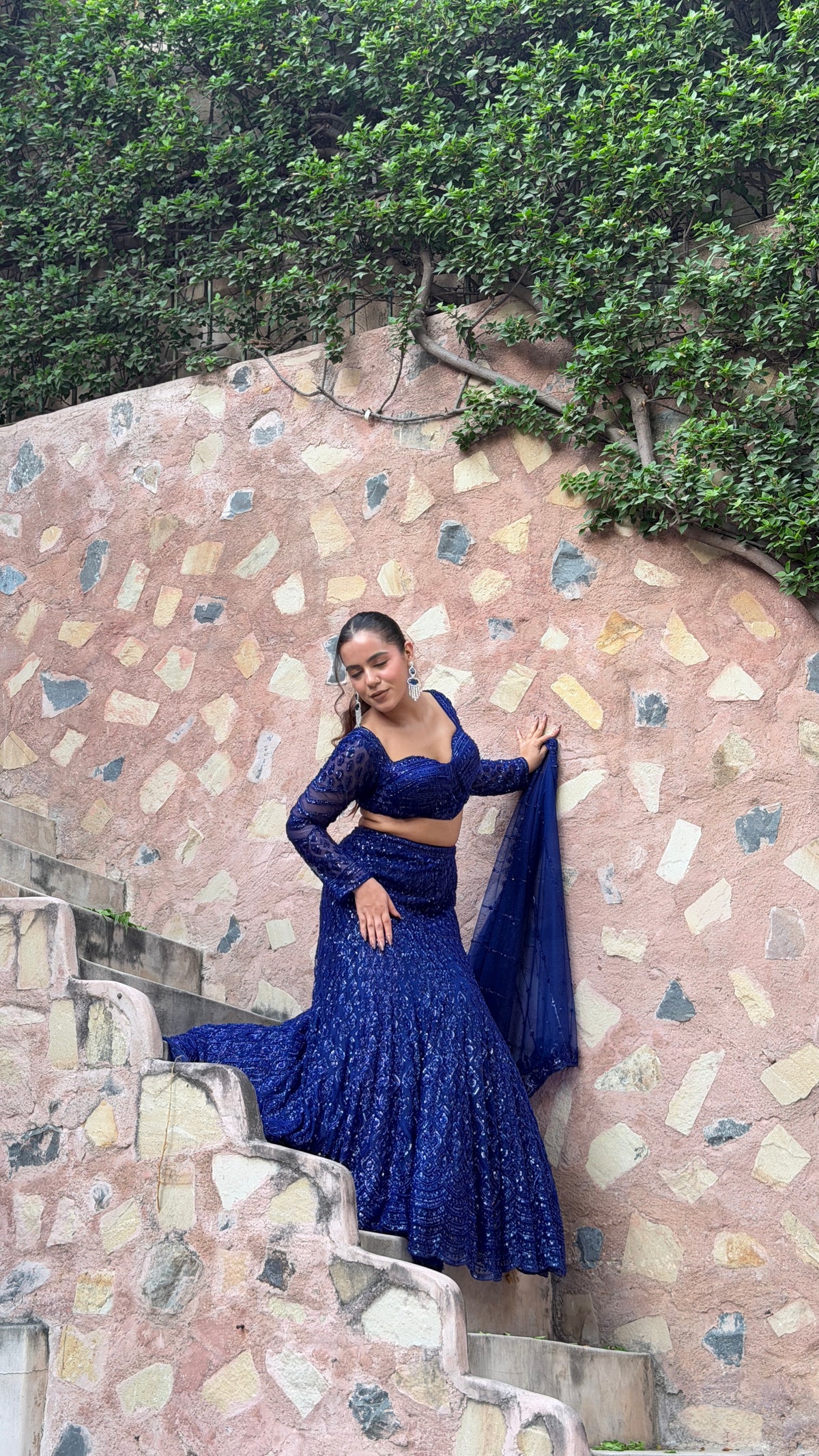 Handwork Blouse with Fish-Cut Lehenga | Designer Bridal & Festive Lehenga