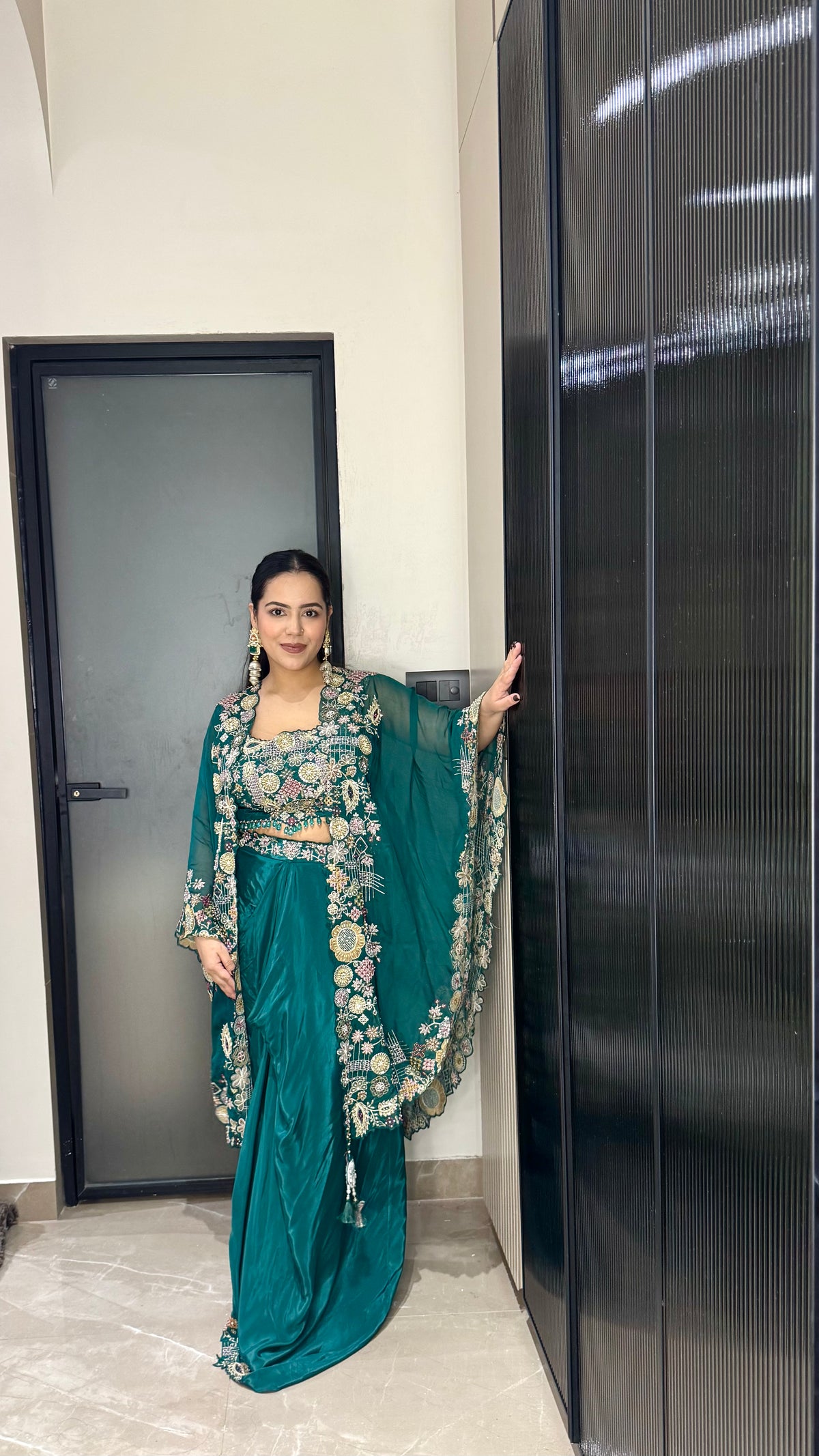 Embroidered Indowestern Set – Contemporary Elegance