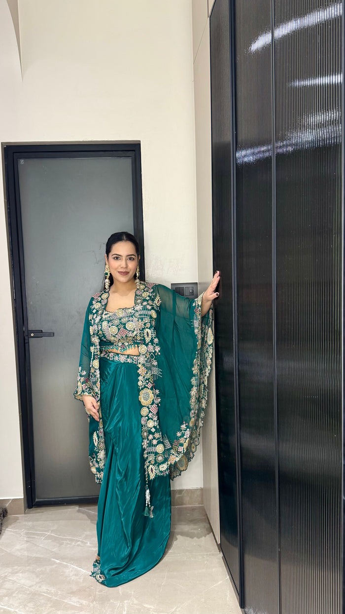 Embroidered Indowestern Set – Contemporary Elegance