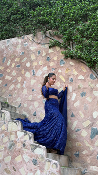 Handwork Blouse with Fish-Cut Lehenga | Designer Bridal & Festive Lehenga