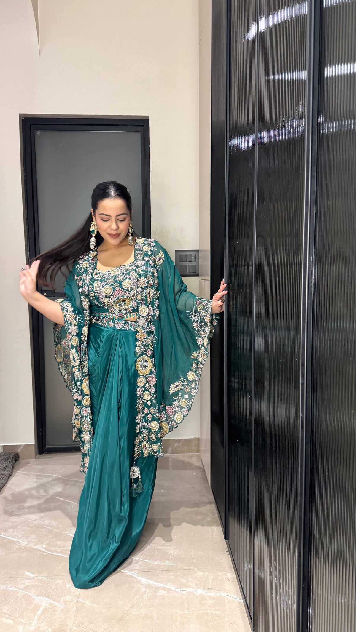 Embroidered Indowestern Set – Contemporary Elegance