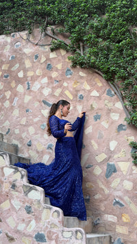 Handwork Blouse with Fish-Cut Lehenga | Designer Bridal & Festive Lehenga