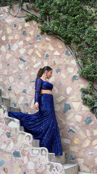 Handwork Blouse with Fish-Cut Lehenga | Designer Bridal & Festive Lehenga