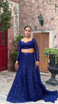 Handwork Blouse with Fish-Cut Lehenga | Designer Bridal & Festive Lehenga