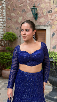 Handwork Blouse with Fish-Cut Lehenga | Designer Bridal & Festive Lehenga