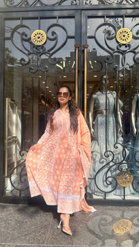 Women’s Mul Cotton Chikankari Suit Set with Thread Embroidery | Elegant Ethnic Wear