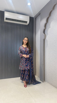 Women’s Ajrak Printed Cotton Suit Set | Elegant Ethnic Wear