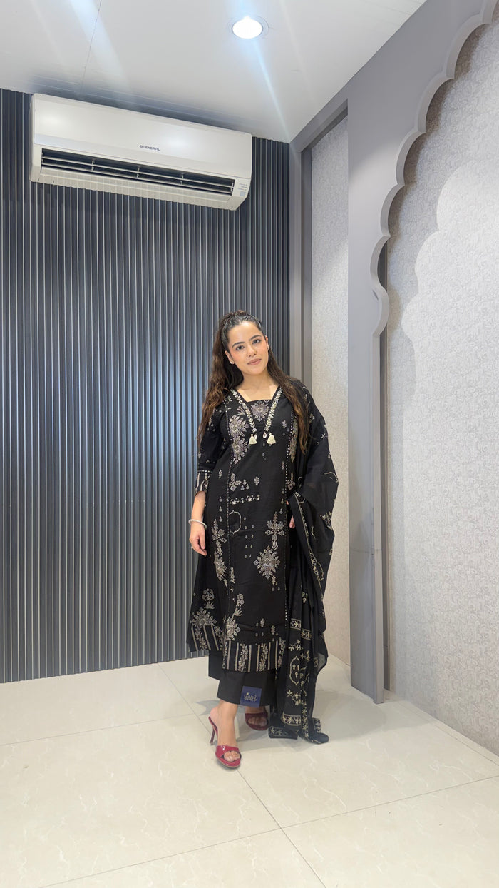 Women’s Printed Cotton Block Print Suit Set | Elegant Ethnic Wear