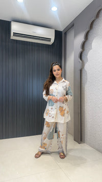 Women’s Printed Linen Coord Set