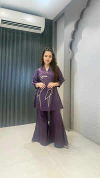 Women’s Cotton Coord Set with Applique Work