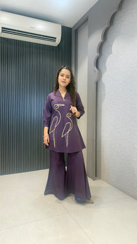 Women’s Cotton Coord Set with Applique Work