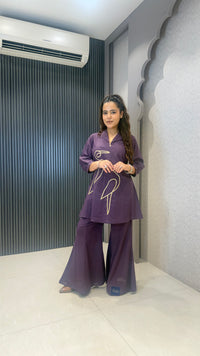 Women’s Cotton Coord Set with Applique Work