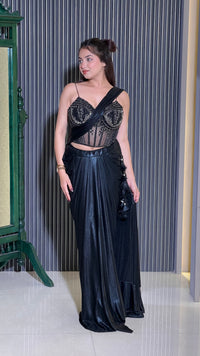 Elegant Georgette Saree with Handwork Blouse