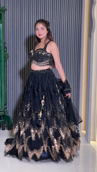 Exquisite Handcrafted Lehenga Set with Embellished Skirt and Blouse