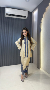Muslin Thread Embroidery Co-Ord Set for Women | Premium Designer Coords | Sizes Up to 44