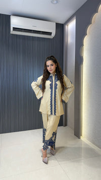 Muslin Thread Embroidery Co-Ord Set for Women | Premium Designer Coords | Sizes Up to 44