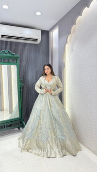 Pure Banarasi Silk Lehenga with Handwork Jacket