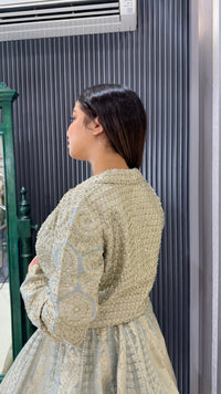 Pure Banarasi Silk Lehenga with Handwork Jacket