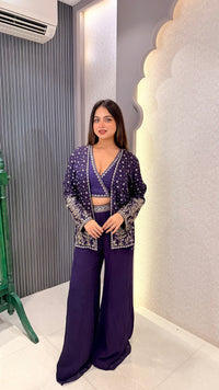 Indowestern Set with Dori, Sequin, Pearls & Cutdana Detailing | Premium Festive Wear | Upto Size 44