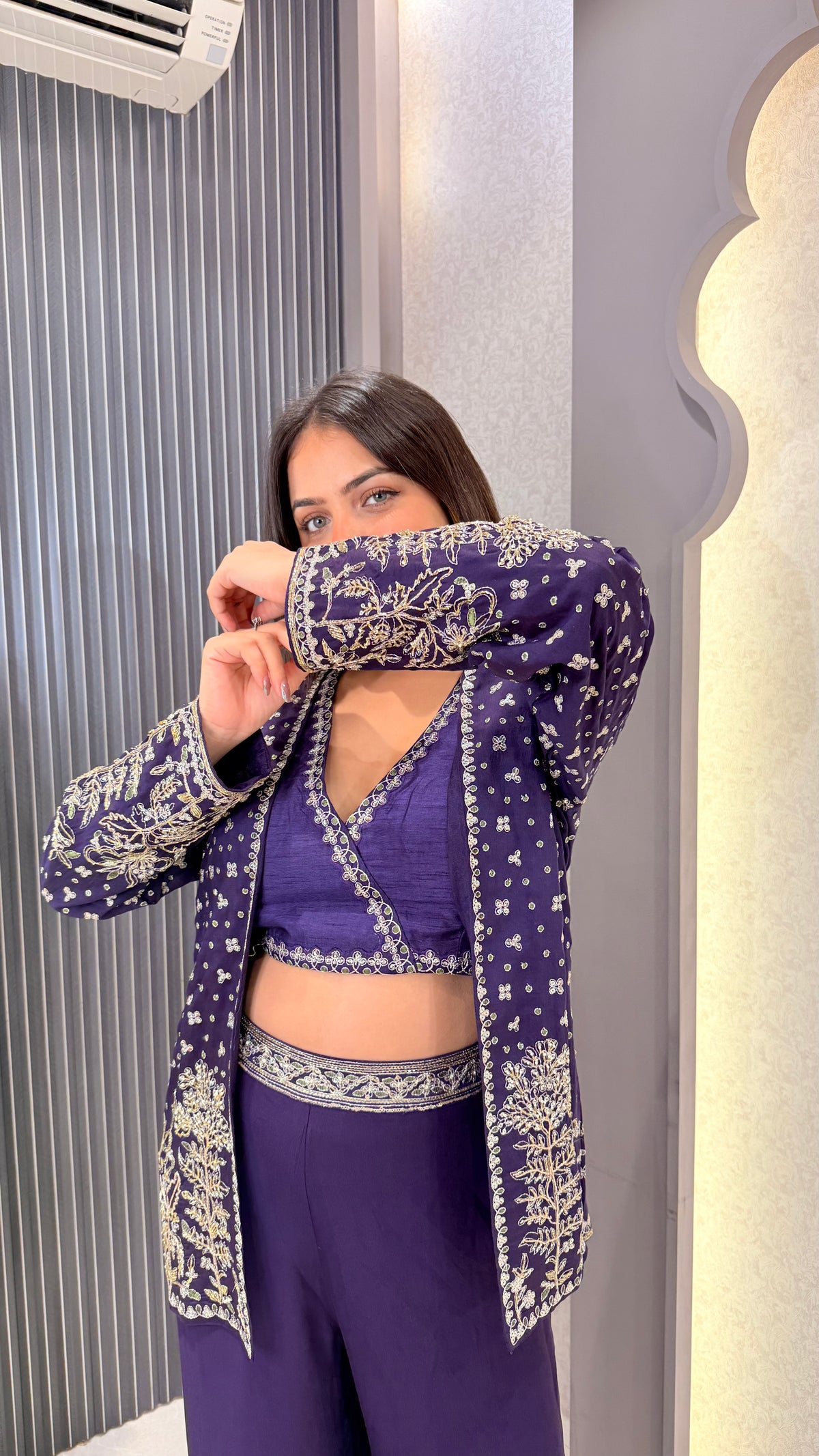 Indowestern Set with Dori, Sequin, Pearls & Cutdana Detailing | Premium Festive Wear | Upto Size 44