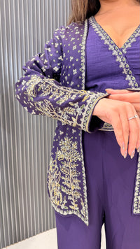 Indowestern Set with Dori, Sequin, Pearls & Cutdana Detailing | Premium Festive Wear | Upto Size 44