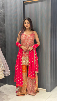 Elegant Georgette Suit with Intricate Zari Embroidery