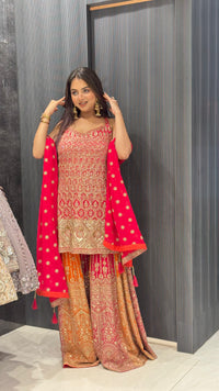 Elegant Georgette Suit with Intricate Zari Embroidery