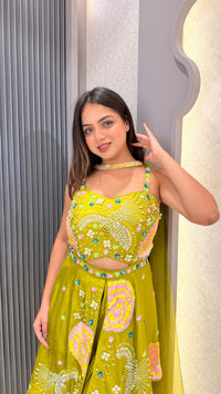 Multicolor Sequin & Pearl Indo-Western Set