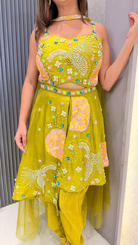 Multicolor Sequin & Pearl Indo-Western Set