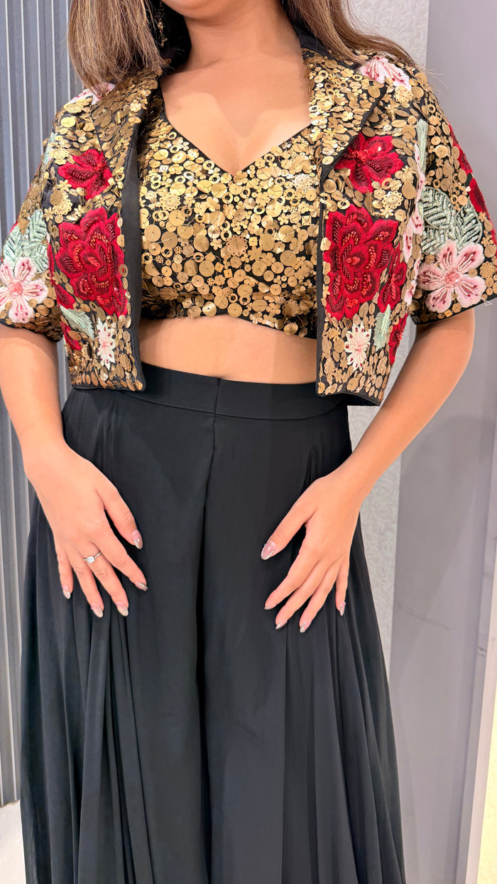 Thread Embroidery Indo-Western with Handwork – Up to Size 42