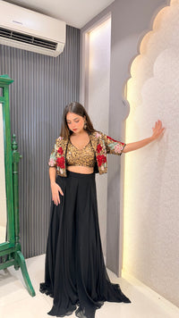 Thread Embroidery Indo-Western with Handwork – Up to Size 42