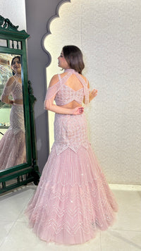 Handworked Sequin, Jarkan & Cutdana Designer Lehnga – With Blouse