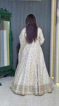 Regal Banarasi Silk Gown – Timeless Tradition with a Modern Twist