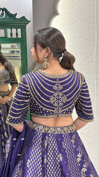 Kundan work blouse with banarsi silk lehenga ( Hotseller 26 + pcs sold)