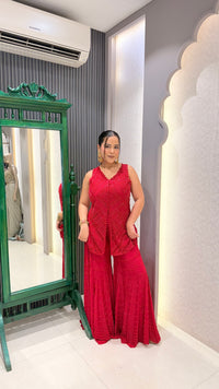 Chinon  Set with Cutwork Handwork Shirt & Heavy Garara