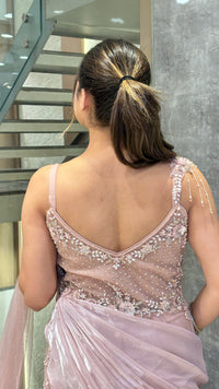 Gold Lehnga with Beads Handwork – Sizes Upto 42