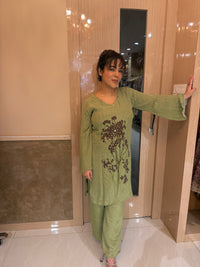 Elegant Maslin Fabric Printed Co-ord Set – Effortless Style & Comfort