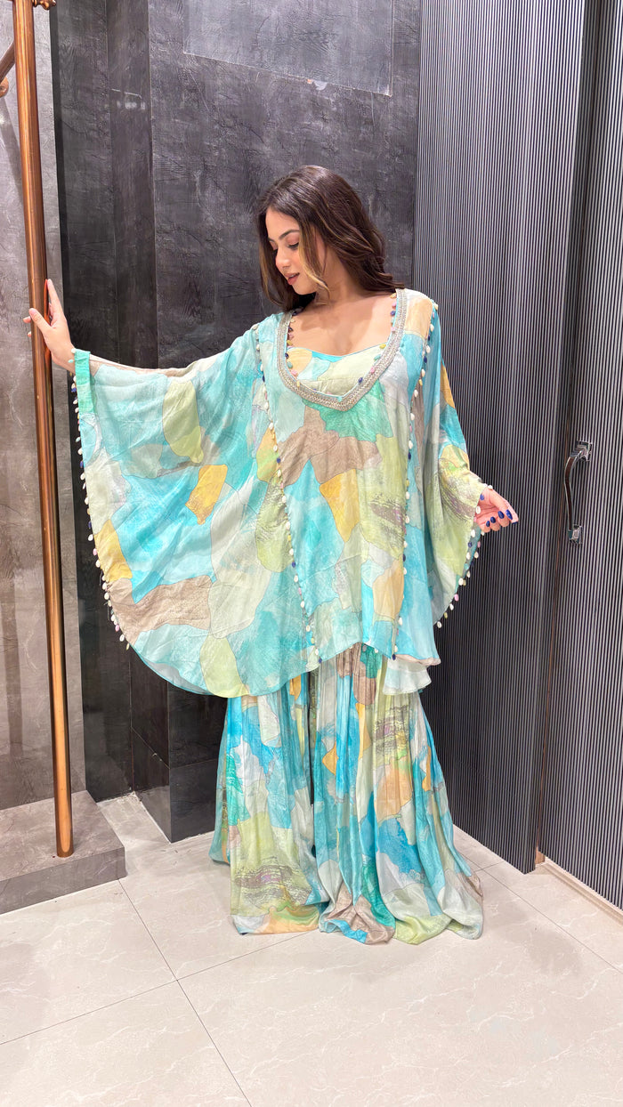 Crepe Indo-Western Set with Digital Print | Contemporary Ethnic Wear
